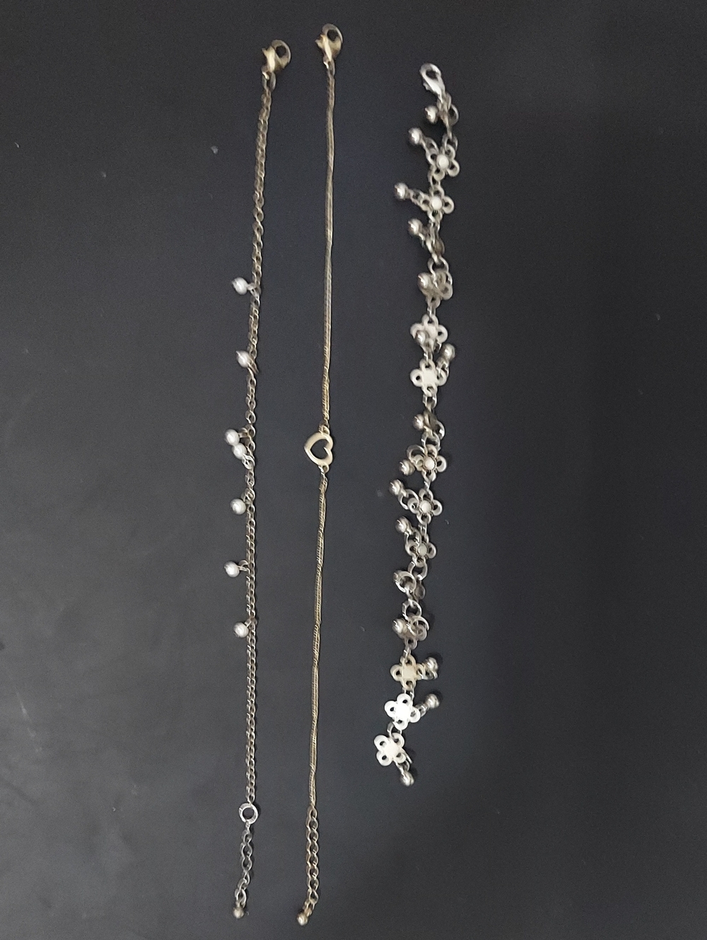 Lot Of 3 Anklets